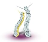 14K Platinum Journey Diamond Pendant - GH SI - 0.25 Ct. - 1.00 Ct.