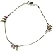 Sterling Silver Anklet Pair Beaded Jewelry 10.25 inches (gnklt006)
