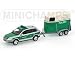 Diecast Model VW Touareg German Police with Horse Trailer (2002) in Green and Silver (1:43 scale)
