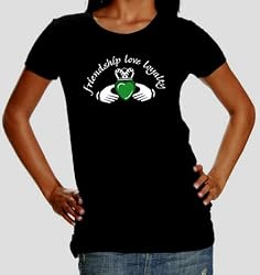IRISH SHIRT FOR GIRLS - FRIENDSHIP, LOVE, LOYALTY T-SHIRT - CLADDAGH SHIRT FOR GIRLS - IRISH TEE - ST PATRICKS DAY SHIRT FOR GIRLS AND WOMEN