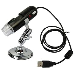 Black USB Digital Microscope 2 Mega Pixel Video Camera Microscope 20-200X