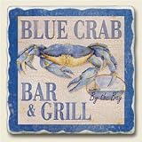Blue Crab Bar and Grill Absorbastone New Tumbled Stone Trivet