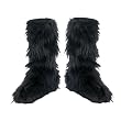 Black Furry Boot Covers Child - Accessories & Makeup
