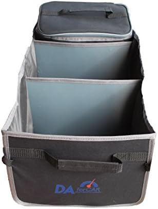 Trunk Organizer Cooler - New Model of Auto Trunk Organizer from DAforCAR for All Vehicles with Thermo Isolating Cooler Collapsible Design and Washable Interior. Enjoy Your Car Tidy and Life Simple!