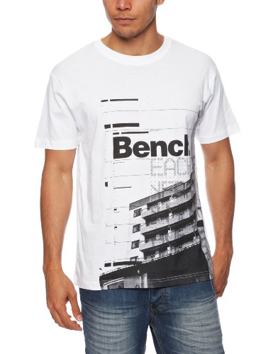 Bench Street Printed Mens T-Shirt White Medium