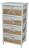 DRAWER SET WICKER RATTAN STORAGE BATHROOM KITCHEN