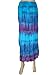 Boho Retro Shabby Chic Cotton Skirts Azure Blue Tie Dye Long Gypsy Skirt 37" L