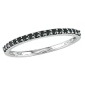 10k White Gold Black Diamond w/ Black Rhodium Band