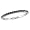 10k White Gold Black Diamond w/ Black Rhodium Band, Size 5