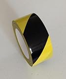 Safe Way Traction 2" x 108' Roll Black & Yellow Laminated Safety Hazard Warning Aisle Marking Tape Incom LWT220