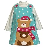Bonnie Baby Fleece Snow Teddy Jumper Set, Aqua, 24... by Bonnie Baby