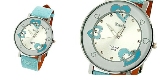 Fashion Sweet Heart Pattern Dial Dress Watch