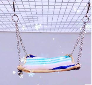 JaggerPet Velet Hammock With Small Bell Mouse Or Hamster Cage Pet Toy Color Random