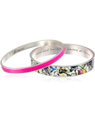 The SAKroots White Peace Bangle Bracelet Set, 2.6"