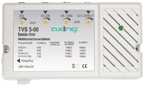 Axing TVS 5-00 Mehrbereichsverst&auml;rker mit 4 Eing&auml;ngen UKW, B I, B III, B IV / V