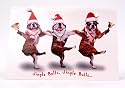 Jolly Holiday Dog Series - Dancing Bull Dogs - 18 Cards with envelopes