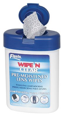 Wipe 'N Clear Lens Wipes Dispenser with 30 Pre-Moistened Wipes