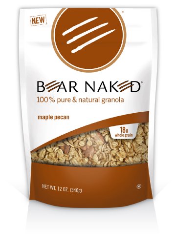 Bear Naked 100% Pure & Natural Granola, Maple Pecan, 12-Ounce Pouches (Pack of 6)