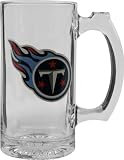 Tennessee Titans Beer Mug: 3D Logo Glass Tankard