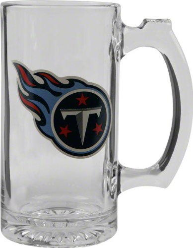 Tennessee Titans Beer Mug: 3D Logo Glass Tankard