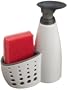 Casabella 50096 Sink Sider Soap Dispenser with Sponge Holder and Sponge