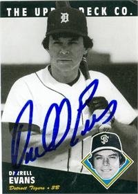 Darrell Evans Autographed/Hand Signed 1994 BAT Upper Deck baseball card Detroit Tigers San Francisc