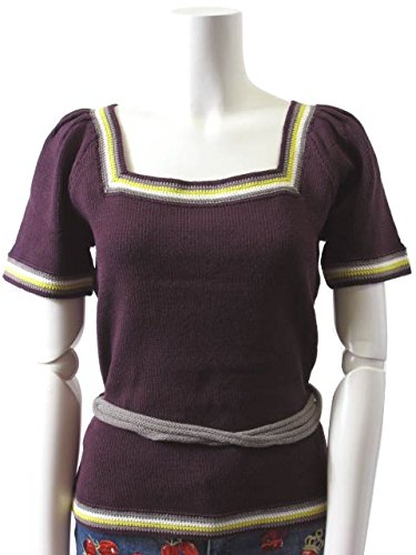 KENZO セーター サイズ-M/7号～9号 半袖 ボルドー/濃赤 女らしさ際立つノーブルなニット