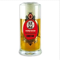 Privatglas f�r Feuerwehrm�nner - Bierseidel mit Name: Christian