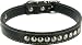 Kakadu Pet Buster Leather Studded Dog Collar, 1/2" x 15 1/2", Black