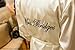 Personalized Mrs. Satin Bride Robe - Bridal White Robe for Wedding Day