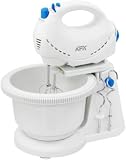 Kitchen & Housewares : AFK Germany HMS-200T.4N Hand Mixer with bowl * large mixing bowl * automatically driven * 6 speed settings * Power: 200 watts