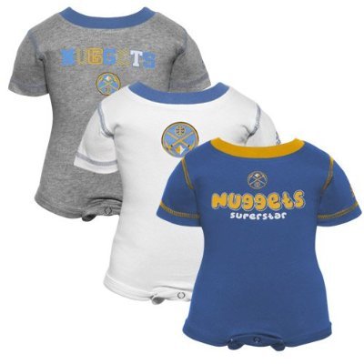 Denver Nuggets 3pc Creeper / Onesie Set 0 3 Months