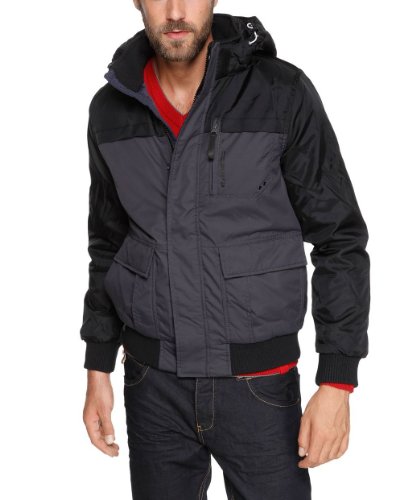 QS by s.Oliver Winter jacket with hood, Size:S;Color:Dark Grey Bestseller