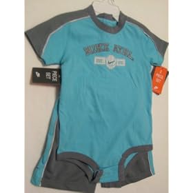 Nike Athl Boy Baby 12 or 24 Months Light Blue and Cool Grey 2 PCS Short Set New