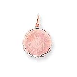 14k Rose Gold Saint Christopher Medal Pendant