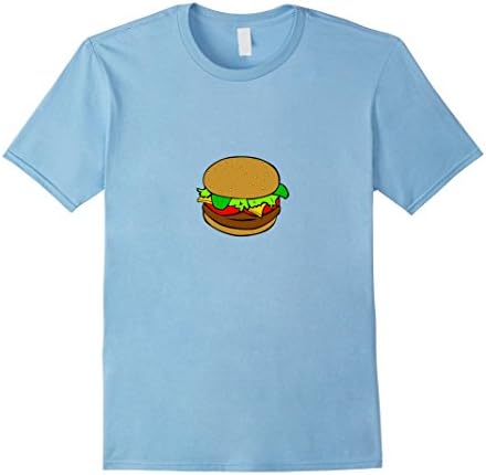 Men's Hamburger Cheeseburger Emoji T Shirt Medium Baby Blue