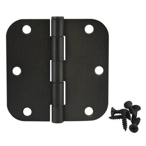 Cosmas Oil Rubbed Bronze Door Hinge 3.5" Inch x 3.5" Inch with 5/8" Inch Radius Corners