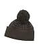 Fendi Macro Zucca Logo Wool Pom Pom Hat Brown