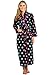 Del Rossa Women's 100% Cotton Lightweight Printed Bathrobe Robe