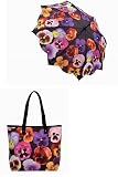 Pansies Matching Umbrella & Handbag Set