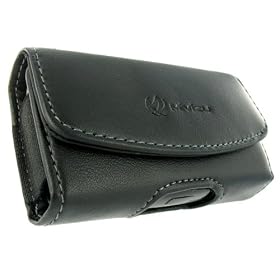 Premium Luxury Black Leather case cover for new Sprint Palm Pre mobile phone, with belt clip (Palm Pre not included)