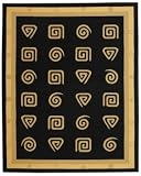 3X5 Black Contemporary Wool Handmade Chelsea HK211 Modern Area Rug 3X5 Black Contemporary Wool Handmade Chelsea HK211 Modern Area Rug