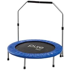 Pure Fun 40-Inch Mini Trampoline with Handrail
