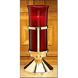 Sanctuary Lamp with Ruby Sanctuary Globe