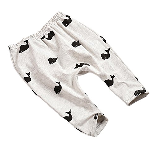 Lovely Baby Boys Girls Cartoon Whales Print Pants