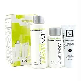 Jan Marini Teen Clean 10% Set: Skin Wash 119ml/4oz + Acne Treatment Lotion 60ml/2oz + Protectant 30ml/1oz - 3pcs