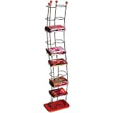 ATLANTIC 1386 Wave 74-DVD Wire Towers (Black/Cherry)