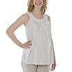 Liz Lange Braided Neck Top White Suade