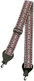 Fort Bryan GBWS 2" Woven Banjo Strap, Silver & Red