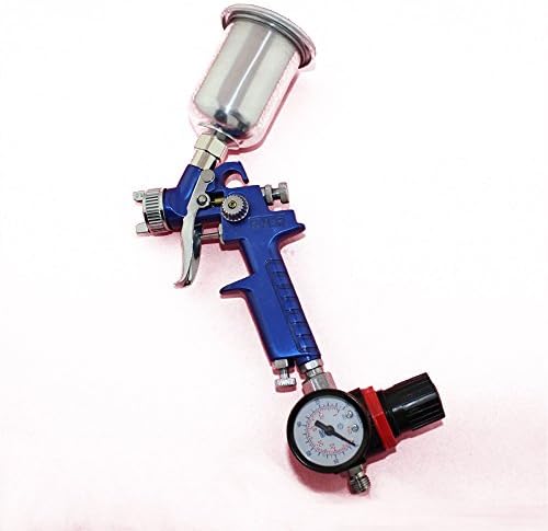 New 1.0mm HVLP Gravity Feed Air Paint Spray Gun Auto Painting With Regulator